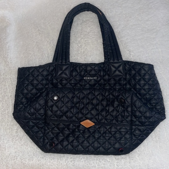 MZ Wallace Women’s, Medium METRO TOTE Quilted Handbag, Black. Like new. - Picture 3 of 5